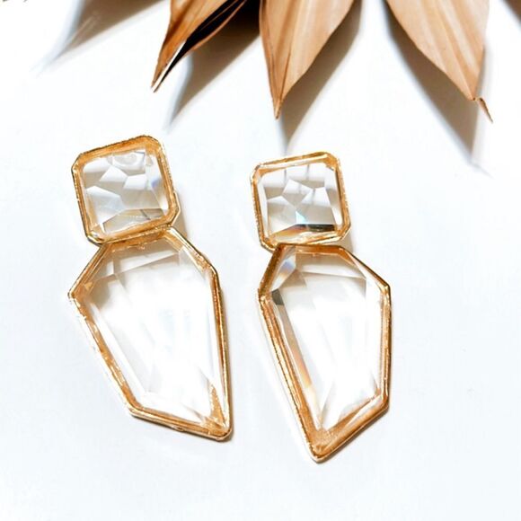 Crystal drop earrings N393 - Picture 3 of 5